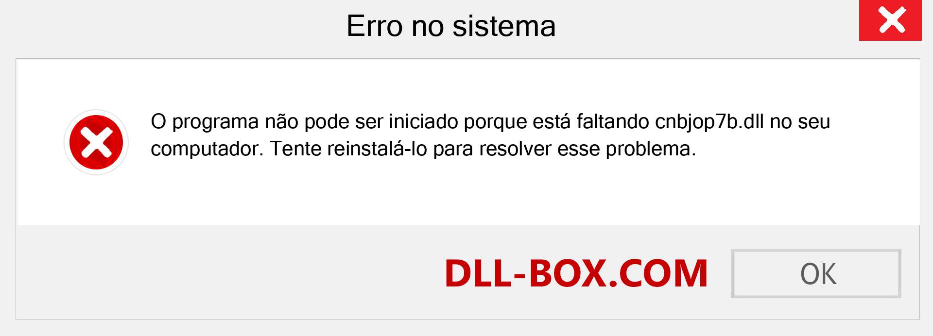 Arquivo cnbjop7b.dll ausente ?. Download para Windows 7, 8, 10 - Correção de erro ausente cnbjop7b dll no Windows, fotos, imagens